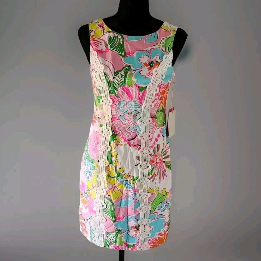 Lilly Pulitzer Pink and Green Floral Dress